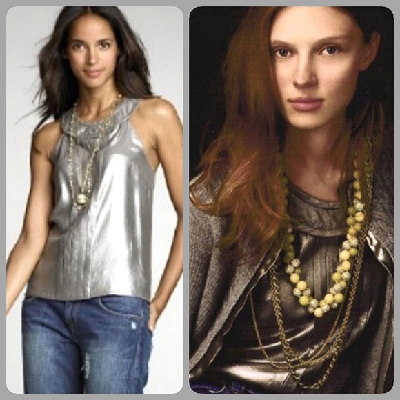 J. Crew Tops - 🌷3/$20🌷NWOT J.Crew Metallic Sleeveless Halter Top